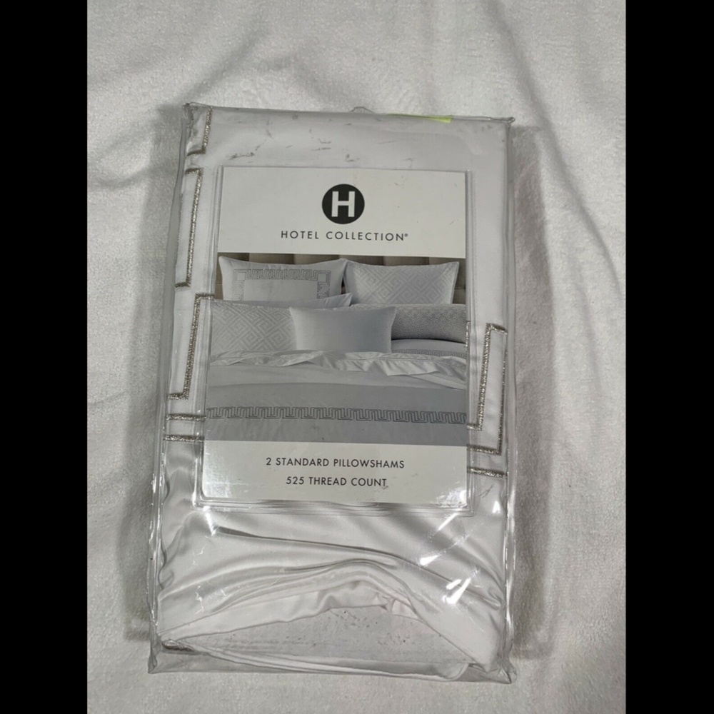 NIB Hotel Collection Greek Key Cotton Platinum (1) Standard‎ Sham Case